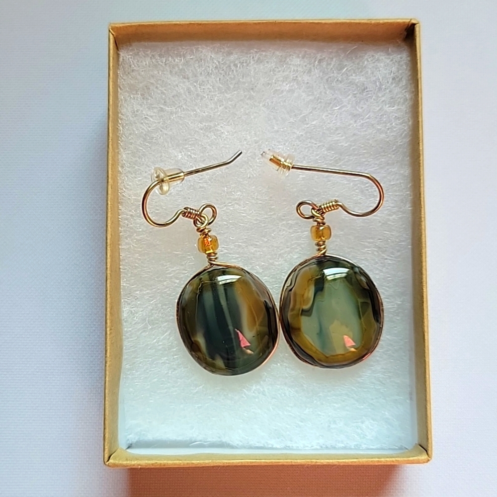 Art Glass Drop Earrings